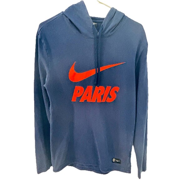 Nike Men's Paris St. Germain‎ Pullover Hoodie Sweatshirt Blue • 892550 • Small - Picture 1 of 6